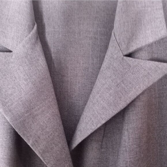 Dana Kay 12 Steel Grey Longsleeves Maxi Button Up Side Slits Women's Cardigan. - Picture 4 of 5